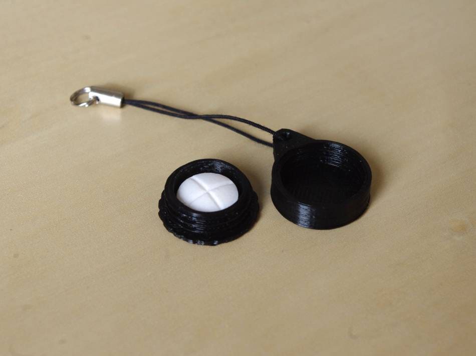 Weekly 7 Days Spiral Pill Storage Box Pocket Sized Various Colors Available buy and get a free pill Keychain