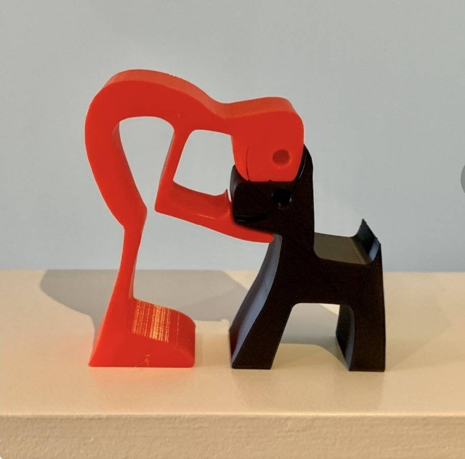 Dog And Human Ornament - Home Decore Dog Love