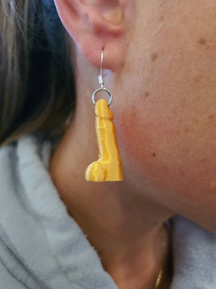 Penis Shaped Earrings Pair of Dick Earrings Funny Jewelry Bachelorette Party Gift