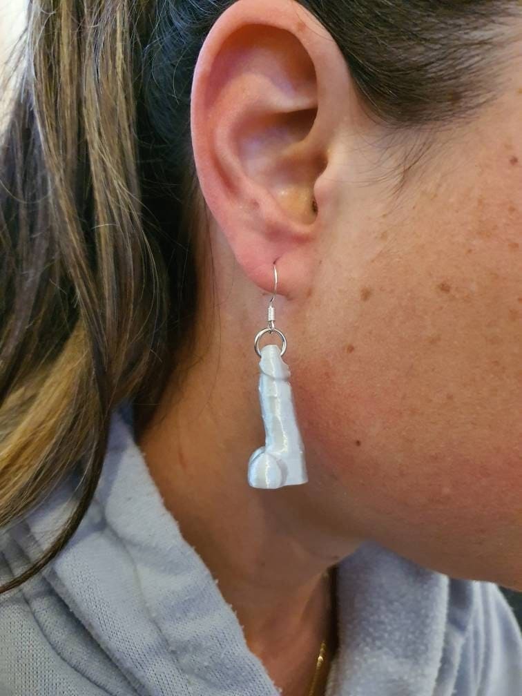 Penis Shaped Earrings Pair of Dick Earrings Funny Jewelry Bachelorette Party Gift