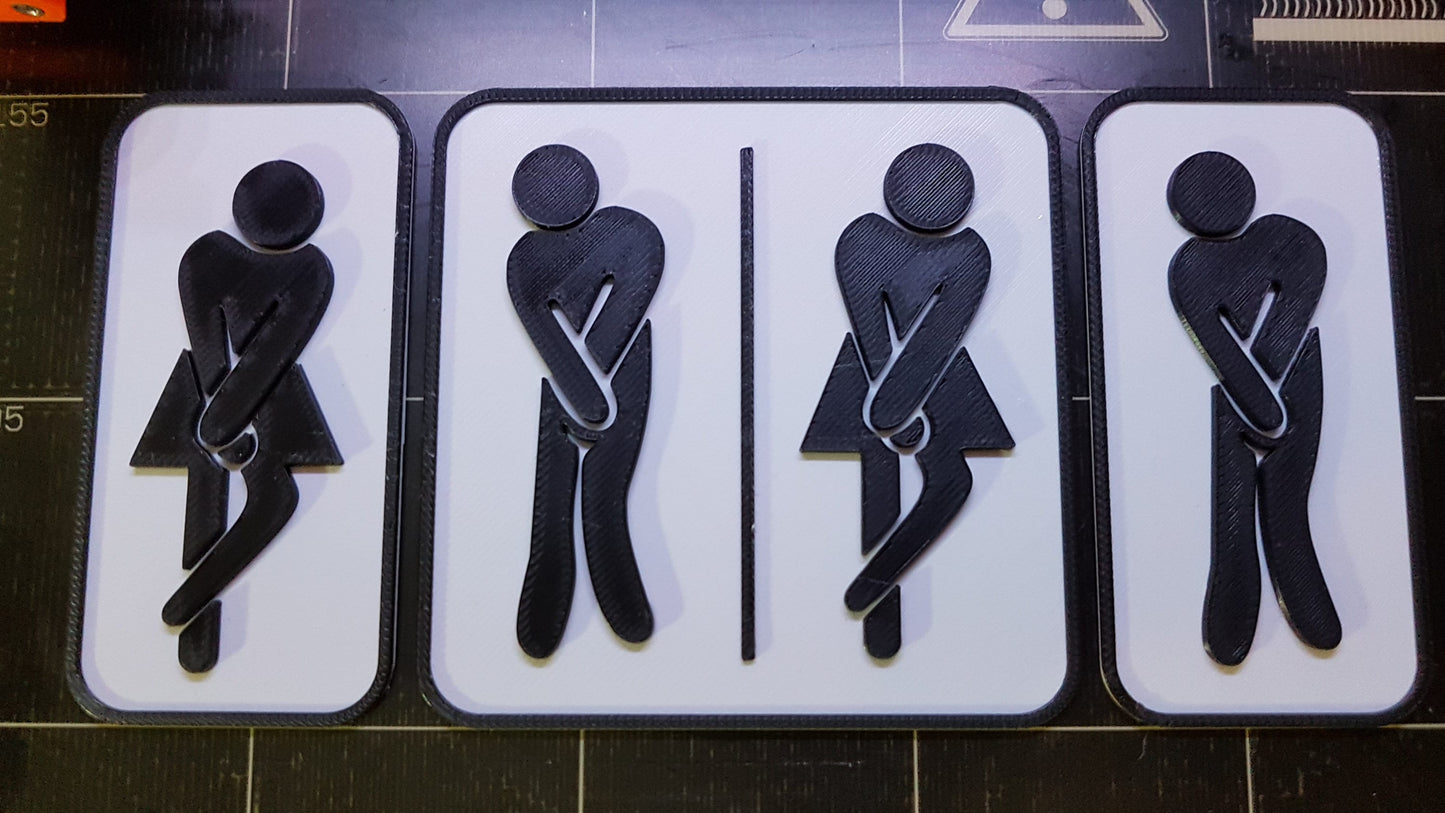Funny Toilet Sign Business Bathroom Public Restroom Sign Home Decor