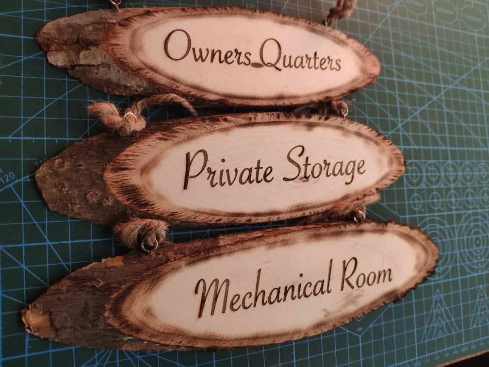 Custom Made Laser Engraved Wood Sign Door Office Home Gift - Personalized