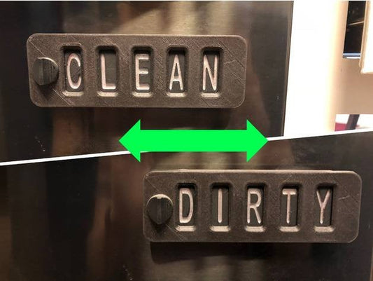 Sliding Dishwasher Sign Clean Dirty Ultimate Solution Organize Your Kitchen - Multiple Colors
