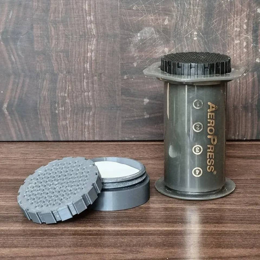 Aeropress Travel Filter Holder  Organizer Container for Coffee Filter Storage Screw On Lid