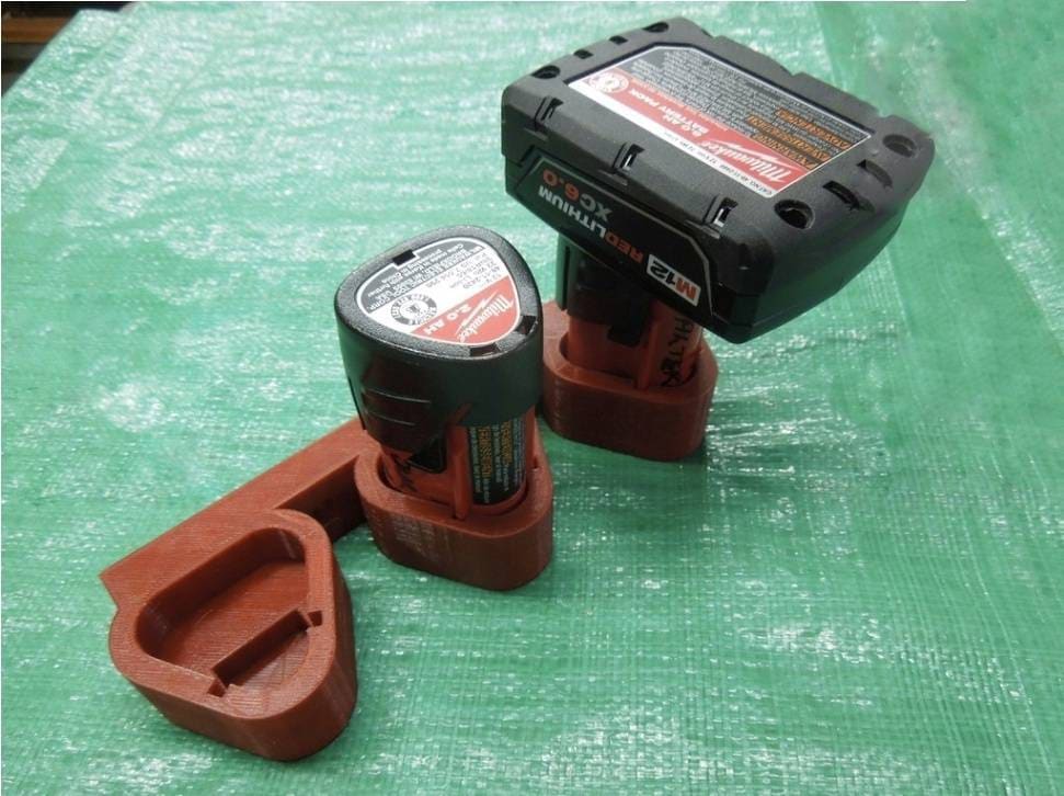 Milwaukee M12 Battery Holder Mount - For 3 Batteries