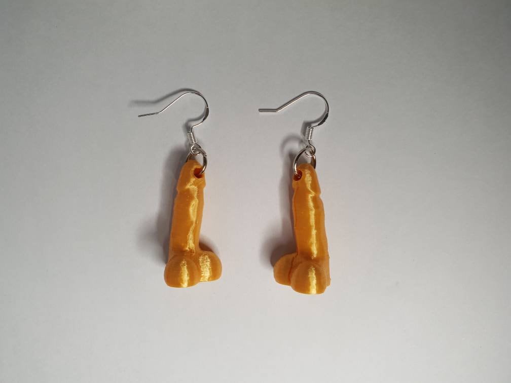 Penis Shaped Earrings Pair of Dick Earrings Funny Jewelry Bachelorette Party Gift