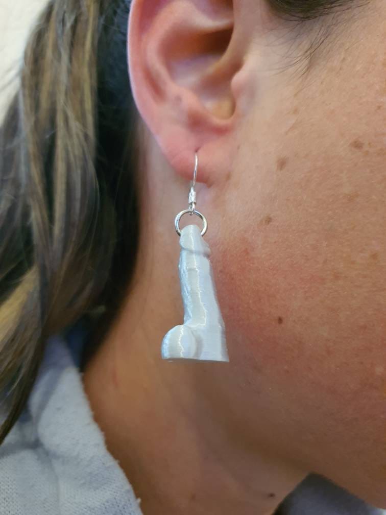 Penis Shaped Earrings Pair of Dick Earrings Funny Jewelry Bachelorette Party Gift